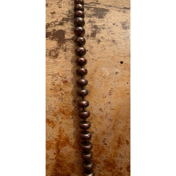 14K Gold and Peacock Button Shaped Pearl Necklace Vintage - Picture 3 of 4